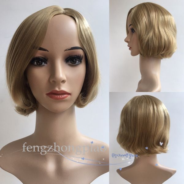 

fzp synthetic wigs for black women gold wig pure color natural hair wig female hair sale