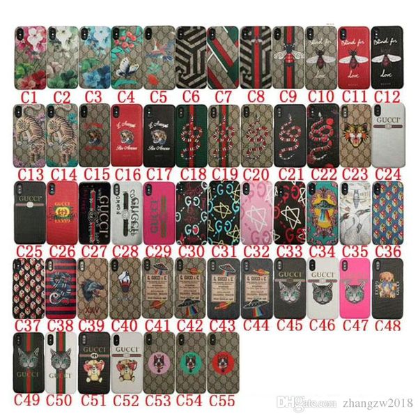 

brand Printed Tiger Cat Dog Bee Snake phone case cover for iphone X 7 7plus 8 8plus 6 6S 6plus Xs max Xr X