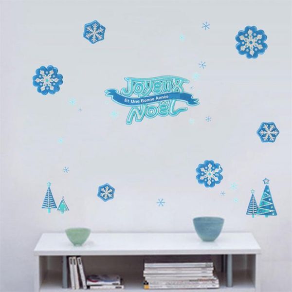 

fashion christmas tree snowflakes wall stickers wall decal removable vinyl decor