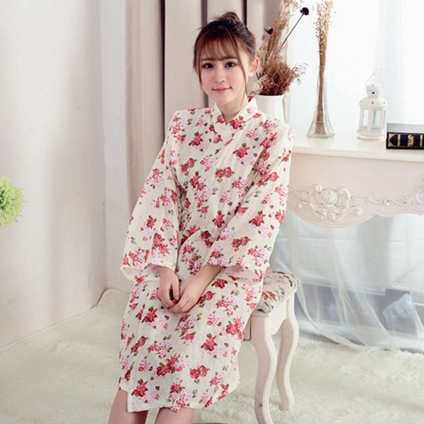 

women wedding bridesmaid robes florallingerie satin bathrobe full sleeve casual summer dressing gown nightwear, Black;red