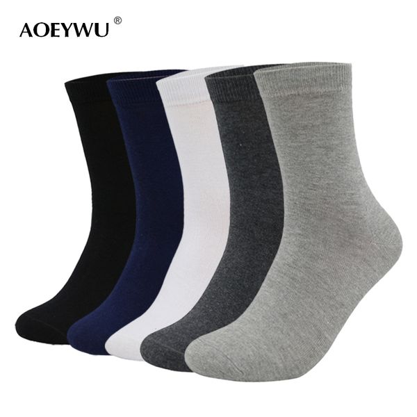 

eur40-44 2017 autumn winter men brand business cotton socks male black dress socks for man long 5pairs/lot