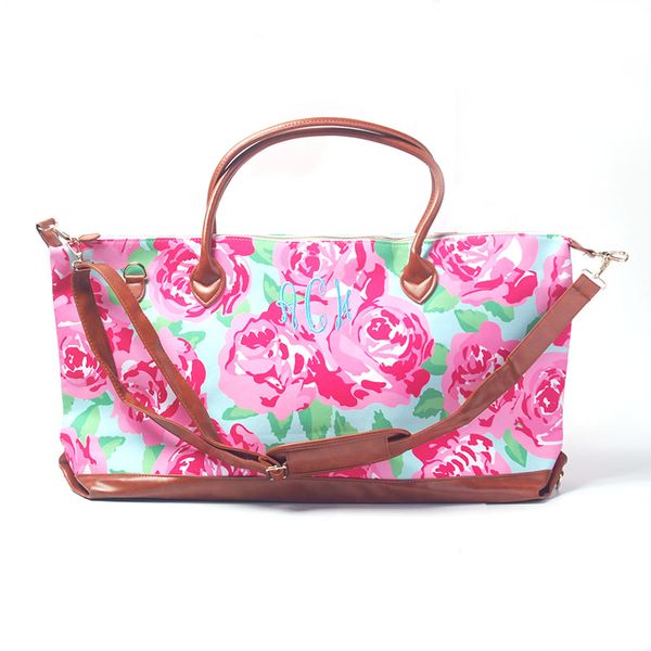 

wholesale and retail blanthree designs southern women fashion duffel bag perfect personalize canvas overnight weekend bag