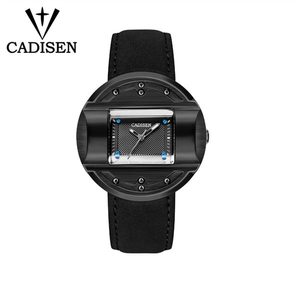 

cadisen simple men's quartz watch literary waterproof corium unique original fashion new style clock reloj hombre, Slivery;brown