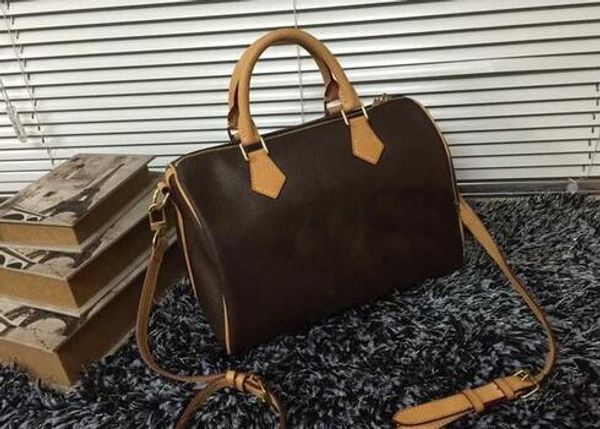 

Free Shipping! Women Famous Brand mini speedy Canvas real leather Handbags Designer Shoulder Bag 40390 41526 40157 Have dust bags Wallets