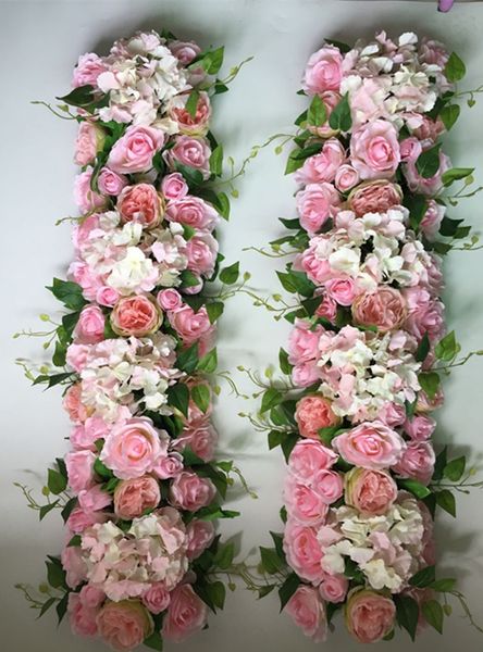 

New artificial ro e hydrangea flower wall wedding tage background decoration road ting ting fang ting arch decoration