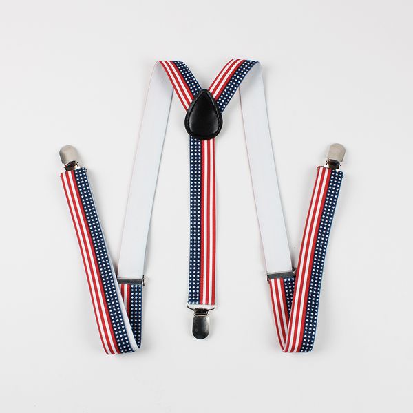 

mantieqingway men's suspenders anchors plaid belt strap y-shape clips-on 3 clip suspenders mens accessories, Black;white