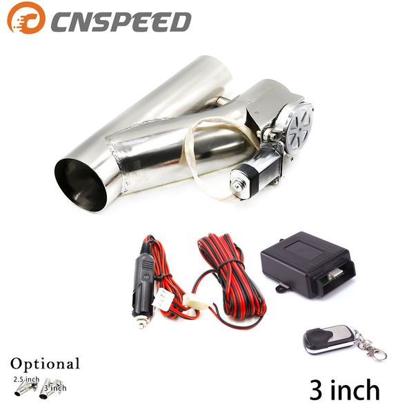 

3 inch electric exhaust control valve pipe y cutout with hand-wire