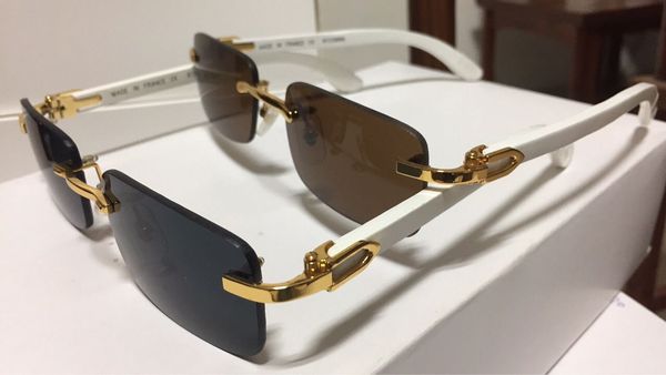 

red 2020 wood horn legs glasses sunglasses boxes buffalo sports sun glasses mens fashion buffalo horns rimless with for white lunettes gafas, White;black