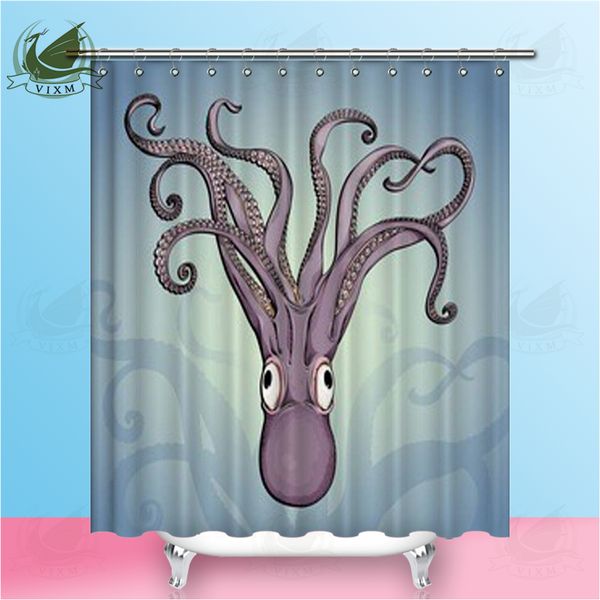 2019 Vixm Home Marine Octopus Whale Shower Curtain Creative