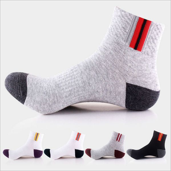 

autumn-winter 5 pairs casual socks meias sox men cotton sock embroidery casual socks calcetines hombre marcas, Black