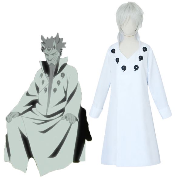 

anime naruto cosplay costume ootutuki hagoromo white cloak cosplay costumes halloween carnival party costume, Black