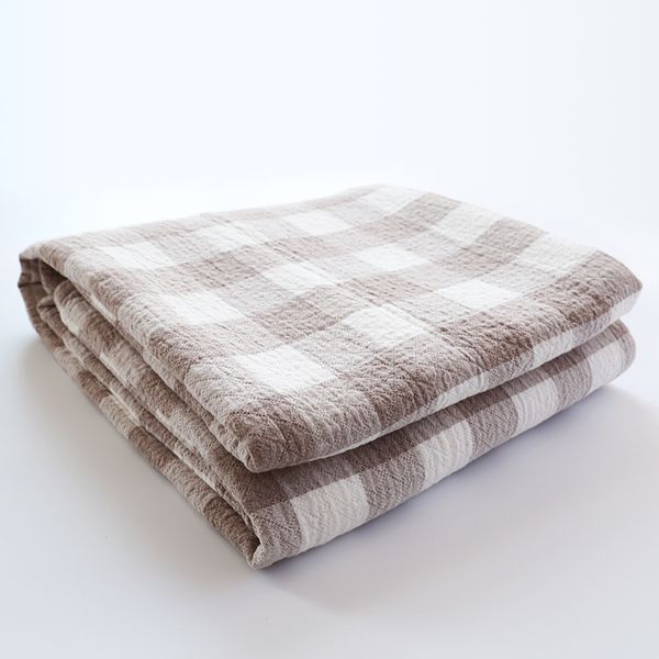 

new 2018 throw blanket - 1piece 200*230cm cotton plaid blanket three layers gauze brand super soft star blankets