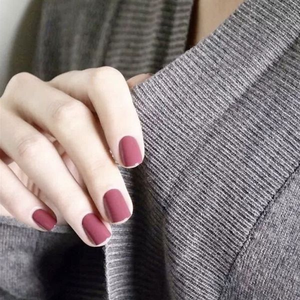 

24pcs/set lovely luscious bean paste square head finished fake nails.short size full nail tips patch lady finger art tool bride, Red;gold