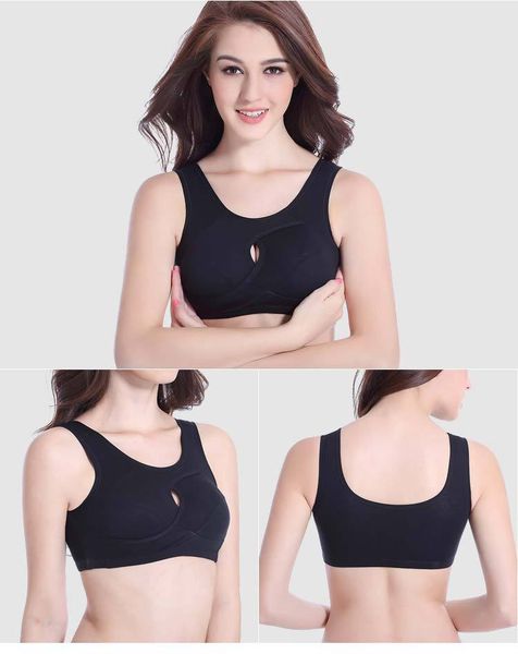 

sovici fashion bra women seamless fitness shockproof push up bra vest lady big size ml xl xxl no rims seamless, White;black