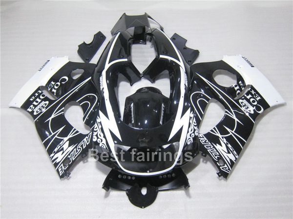 Kit de justo para Suzuki GSXR600 GSXR750 SRAD 1996-2000 Preto Branco GSXR 600 750 96 97 99 99 00 Fairings FG45