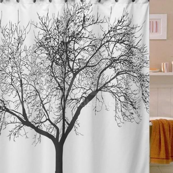

shower curtain big scenery tree waterproof bathroom fabric curtain