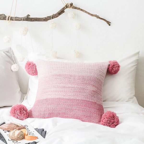Decorative Throw Pillows For Sofa Cheapest Square Knitted Pillows