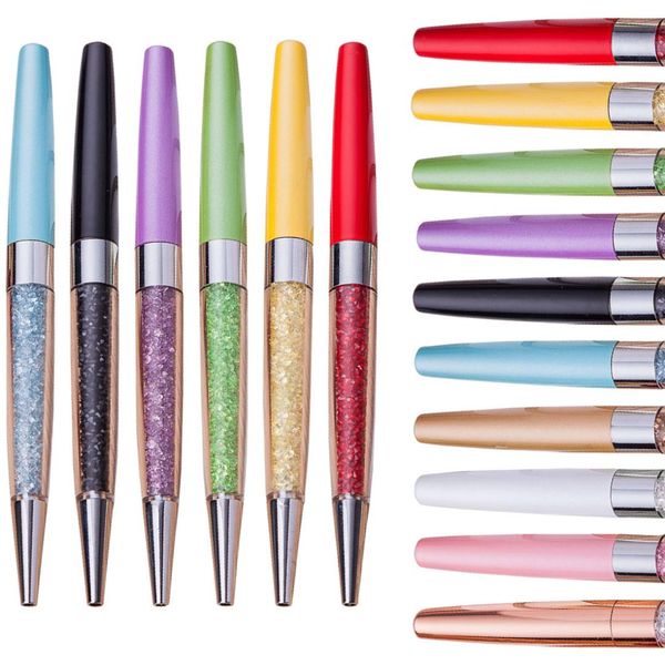 

fangnymph new crystal pen diamond ballpoint pen creative gift school supplies office signature stationery, Blue;orange