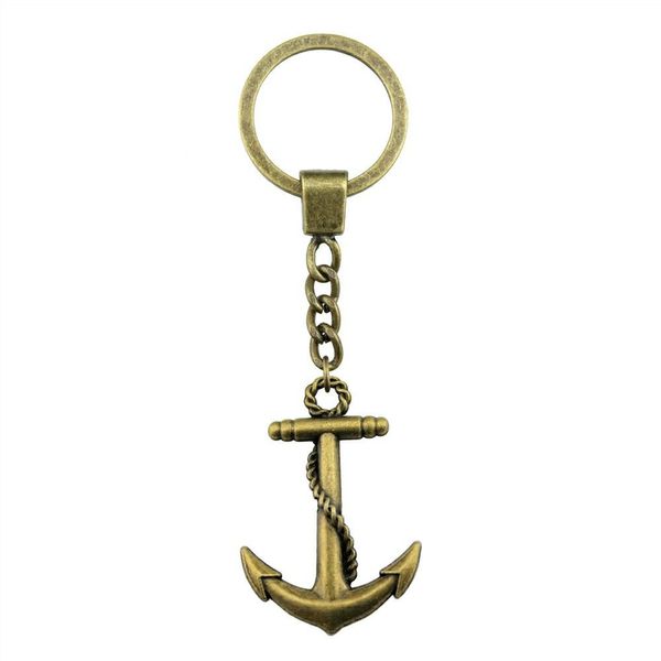 

6 pieces key chain women key rings couple keychain for keys anchor 44x30mm, Slivery;golden