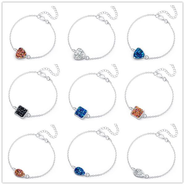 

мода druzy drusy браслет 6styles геометрия имитировать натуральный камень цепи браслет браслет для женщин марка ювелирных изделий, Golden;silver