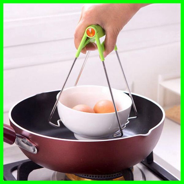 

stainless steel foldable roof dish blow clamps anti-scald bowl clips plate pot gripper kitchen utensil holder kitchen gadgets tools