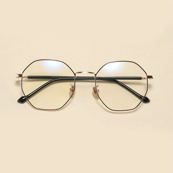 

literary polygon metal alloy glasses frame for men and women jw, Silver