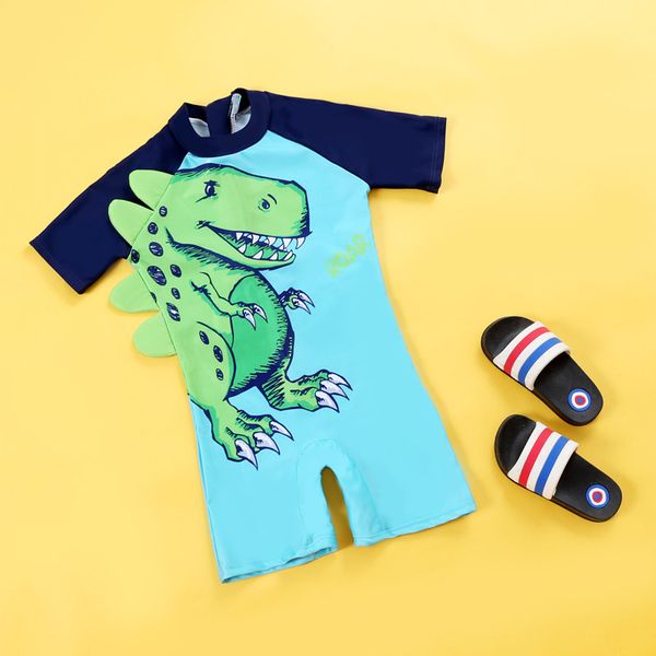 

summer boys swimwear one-pieces swimsuit baby boy clothes cartoon printed beachwear dinosaur boys shorts for 1-10t m114, Black