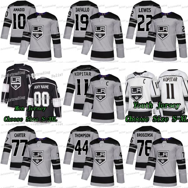 

2019 Third Los Angeles Kings Jeff Carter Alex Iafallo Anze Kopitar Michael Amadio Jonny Brodzinski Trevor Lewis Nate Thompson Hockey Jerseys