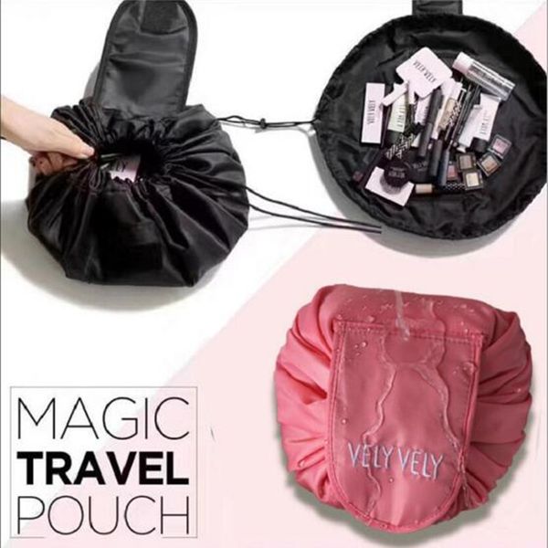 

Fashion Vely Vely Ленивый Косметичка Drawstring Wash Bag Хранение Макияж Организатор Путешествия