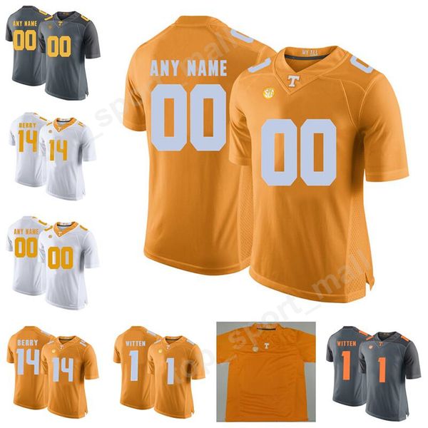 

Tennessee Volunteers 1 Jason Witten Jersey Men Youth 14 Eric Berry 4 John Kelly 25 Aaron Medley College Football Custom Any Name Number