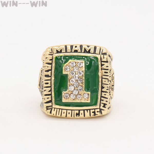 

1989 miami hurricanes national championship ring, Golden;silver