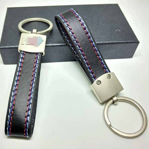 

PU Leather Belt Chrome Keyring Keychain Key Chain For BMW M Sport E46 E39 E60 F30 E90 F10 F30 E36 X5 E53 E30 E34 X1 X3 Good Quality