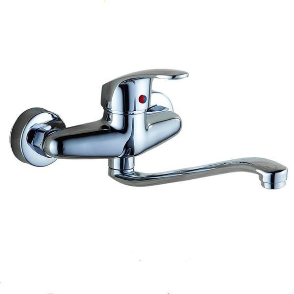 

the copper into the wall type of and cold water tap kitchen faucet washing pool dish basin sink tap single can rotate