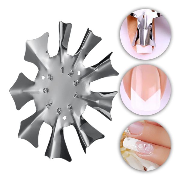 

elecool multi-size line edge cutter stencil trimmer tips easy french design mould plate manicure nail art styling tool, White