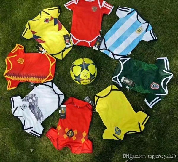 

2018 world cup spain baby soccer jerseys colombia mexico russia kids football shirt argentina sweden belgium jersey camisas de futebol, Black;yellow