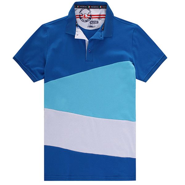 

Summer Men Polo Shirt Patchwork Short Sleeve Men Casual Polo Shirt Europe Size High Quality Tops