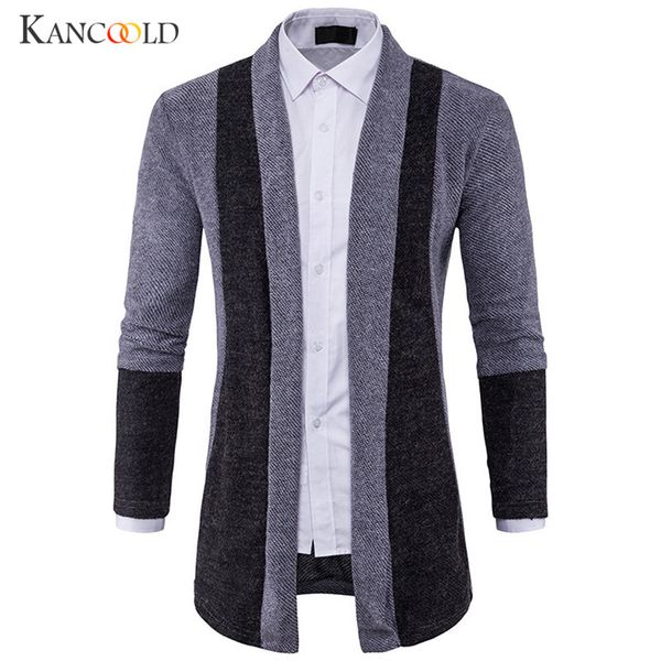 

зима мужчины тонкий пальто куртка пальто куртки хлопок кардиган для мужчин осень кардиган длинные траншеи лоскутное длинное пальто oc10b, Tan;black