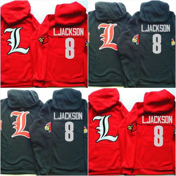 

Men Louisville Cardinals Coollege Jersey 8 L.JACKSON Jerseys Hoodies Sweatshirts Embroidery Stitching Name Best Quality Fast Shipping