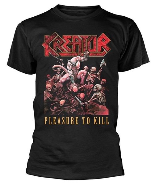 

kreator 'pleasure to kill' t-shirt new fashion summer, White;black