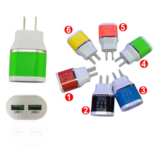 ABD / AB Plug 5 V 2A Duvar Şarj AC Güç Adaptörü Çift USB Ev Şarj Iphone 7 8 X Samsung Galaxy S7 S8