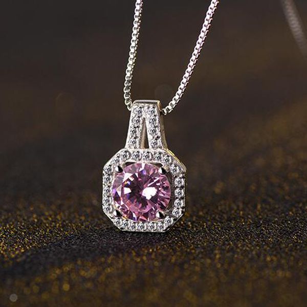 

giemi classic geometric pendant necklace 925 sterling silver jewelry for women bijoux for women wedding bridal