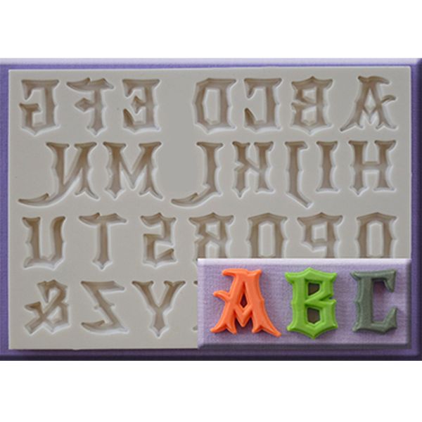 

yueyue sugarcraft 1 piece capital/letter/number silicone mold fondant mold cake decorating tools chocolate gumpaste
