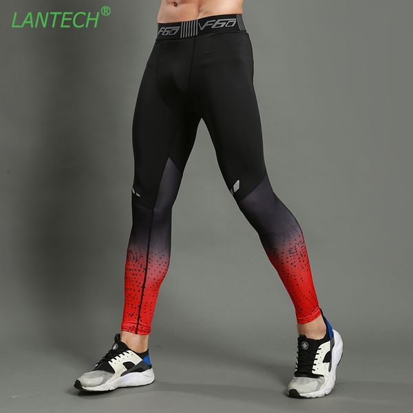 

lantech men running pants joggers sports elastic joggings breathable sportswear fitness exercise gym compression tights pants, Black;blue
