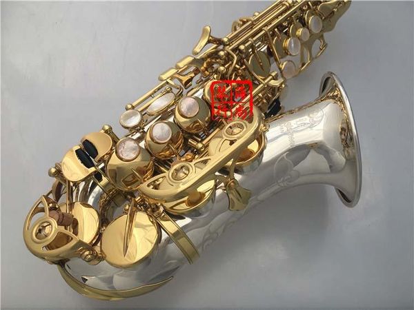 

brand instrumentyanagisawa sc-9937 curved professional soprano saxophone silvering brass sax mouthpiece patches pads reeds bend neck