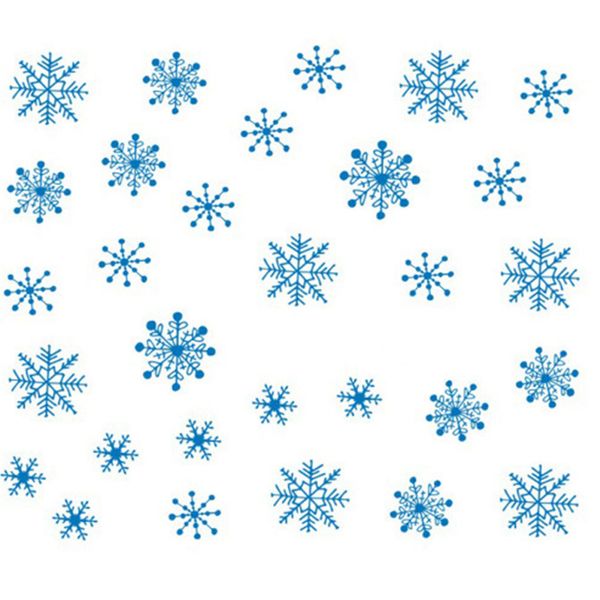 

1 sheet women girls christmas 3d nail sticker snowflakes nail tips tatoos party manicure transfer stickers, Black