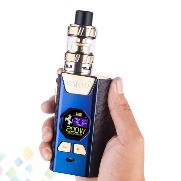 

Authentic Superhero TC 200w Starter Kit 1.3 inch Big Colorful Screen Fit Dual 18650 Box Mod Lover 26 Atomizer Ecig DHL Free