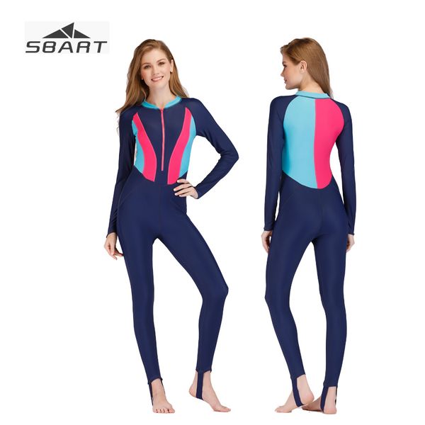 

Sbart Swimwear Women Long Sleeve Swimsuit Rashguard Lycra Sunscreen Rash Guard for Female One Piece Swimming Clothes 2018