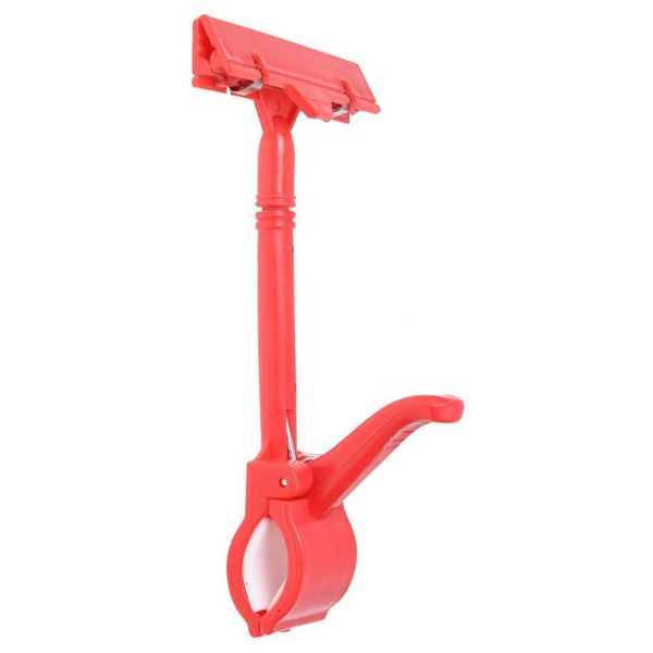 

merchandise retail sign card price tag display holder clip clamp red