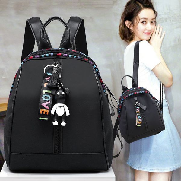 

women girl fasion black backpack travel nylon handbag shoulder school bag new, Blue;gray