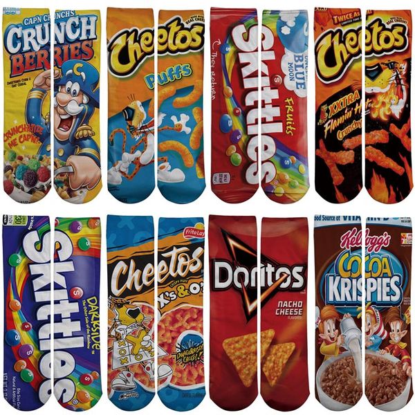 

length 30 cm stockings middle socks basketball running sport cheerleaders long socks 3d printed socks printing one side, Black
